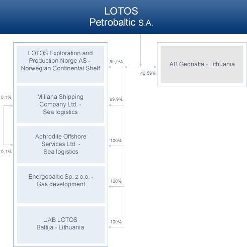 Structure of the Petrobaltic Group December 31st 2010